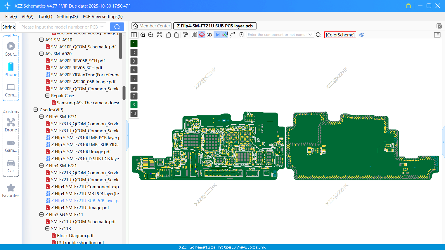 Samsung Z Flip4-SM-F721U SUB PCB Layer